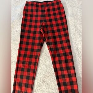⭐️ 3/$20 DKNY black and Red pull on checkered pants size small